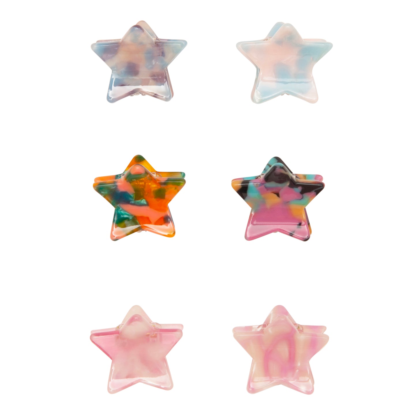 Mini star claw clips