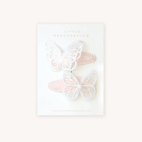 Load image into Gallery viewer, Clip - Butterfly Set - White
