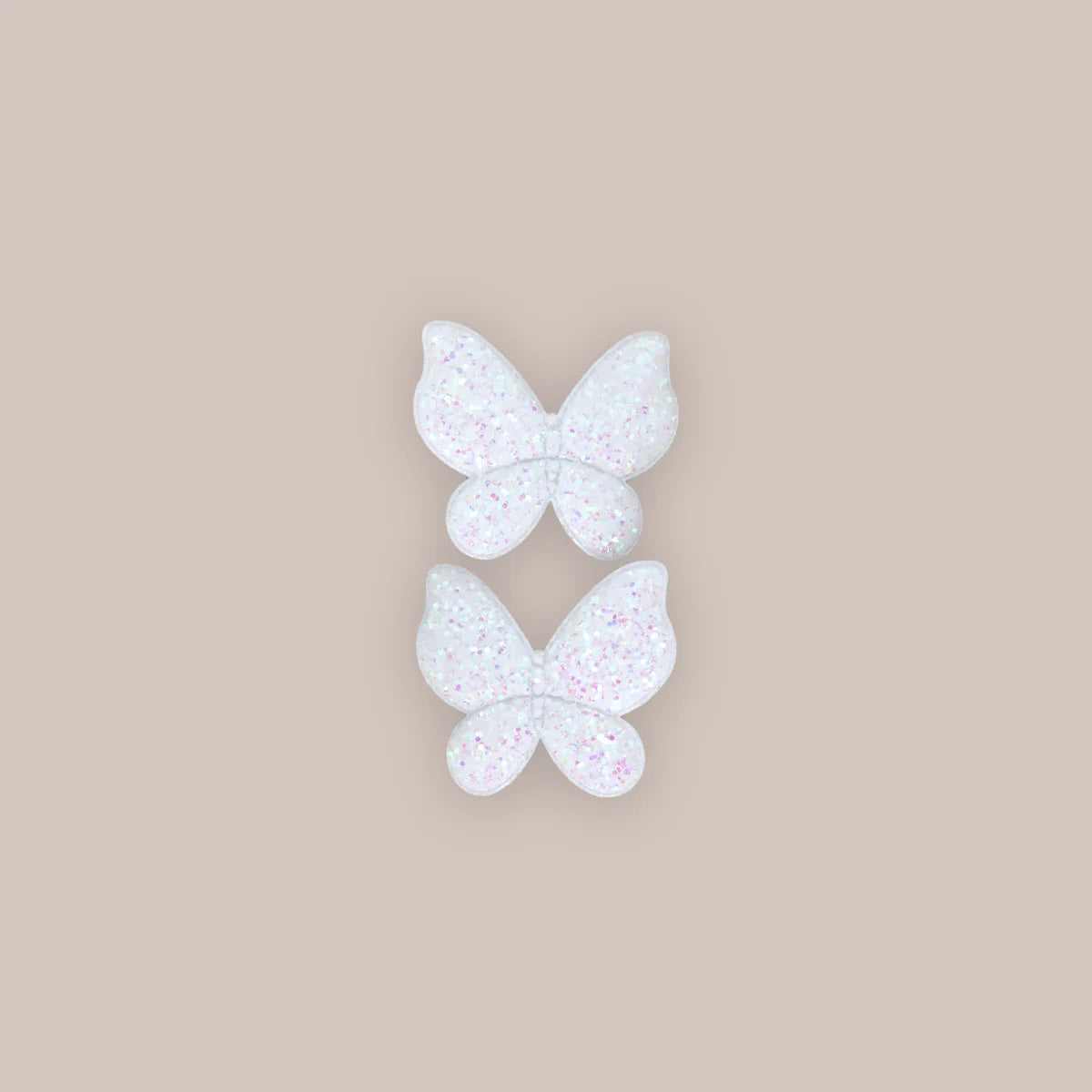 Clip pigtail - Petite opal glitter butterfly
