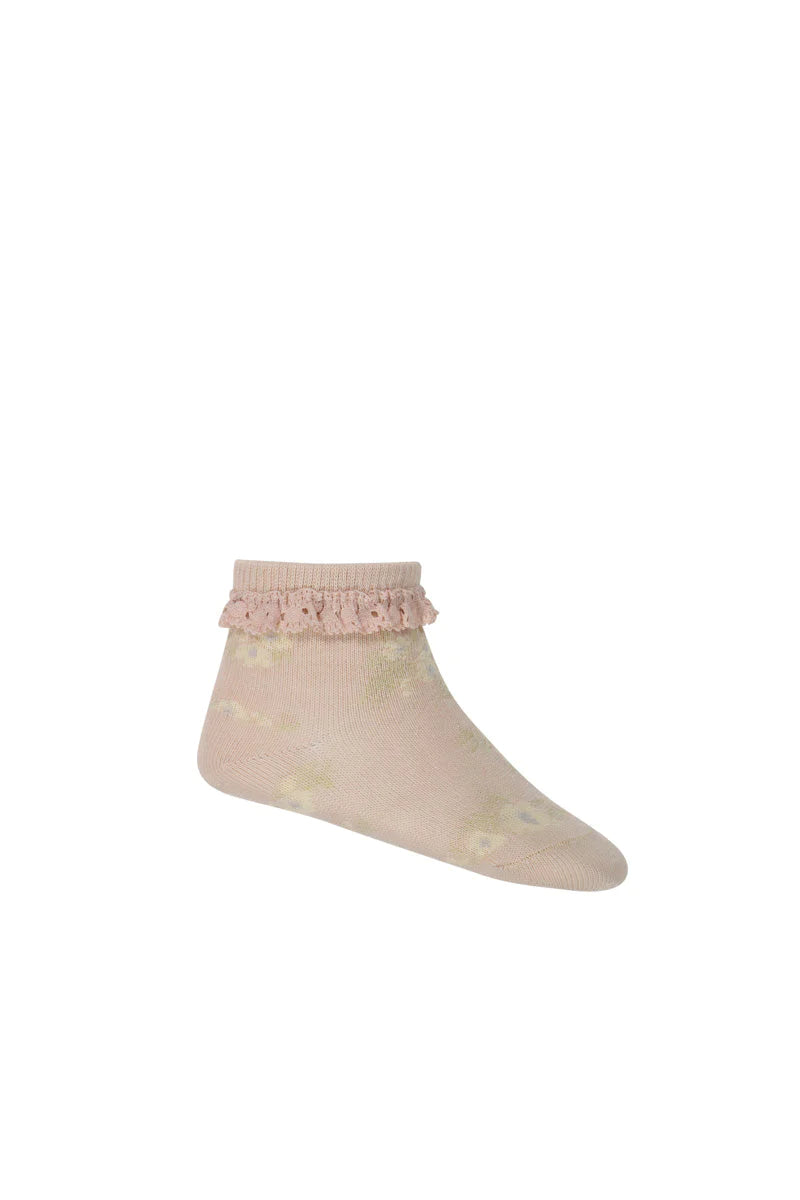 Load image into Gallery viewer, Jacquard Floral Sock - Petite Fleur Pillow
