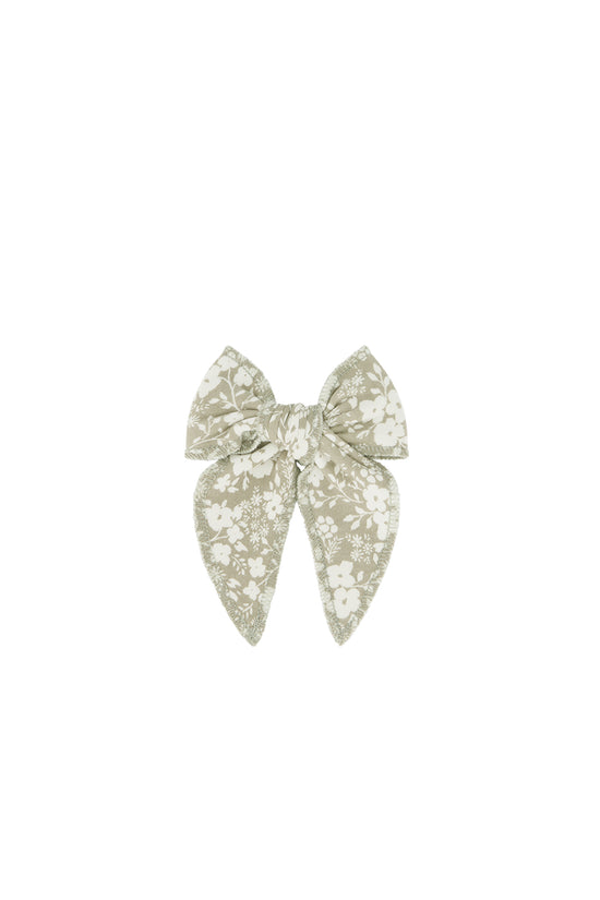 Organic Cotton Bow - Pansy Floral Mist