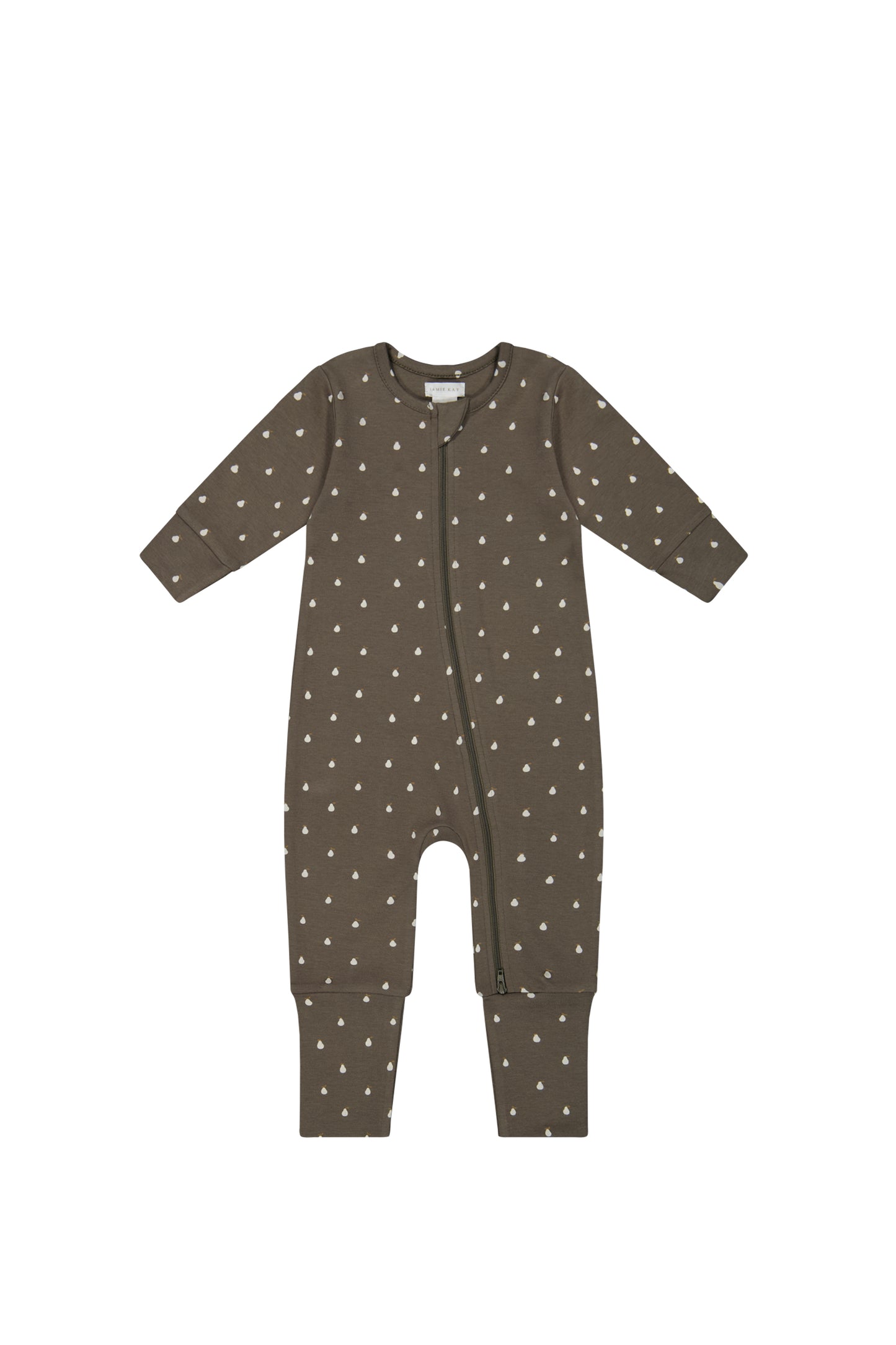 Load image into Gallery viewer, Organic Cotton Reese Zip Onepiece - Pears Thyme
