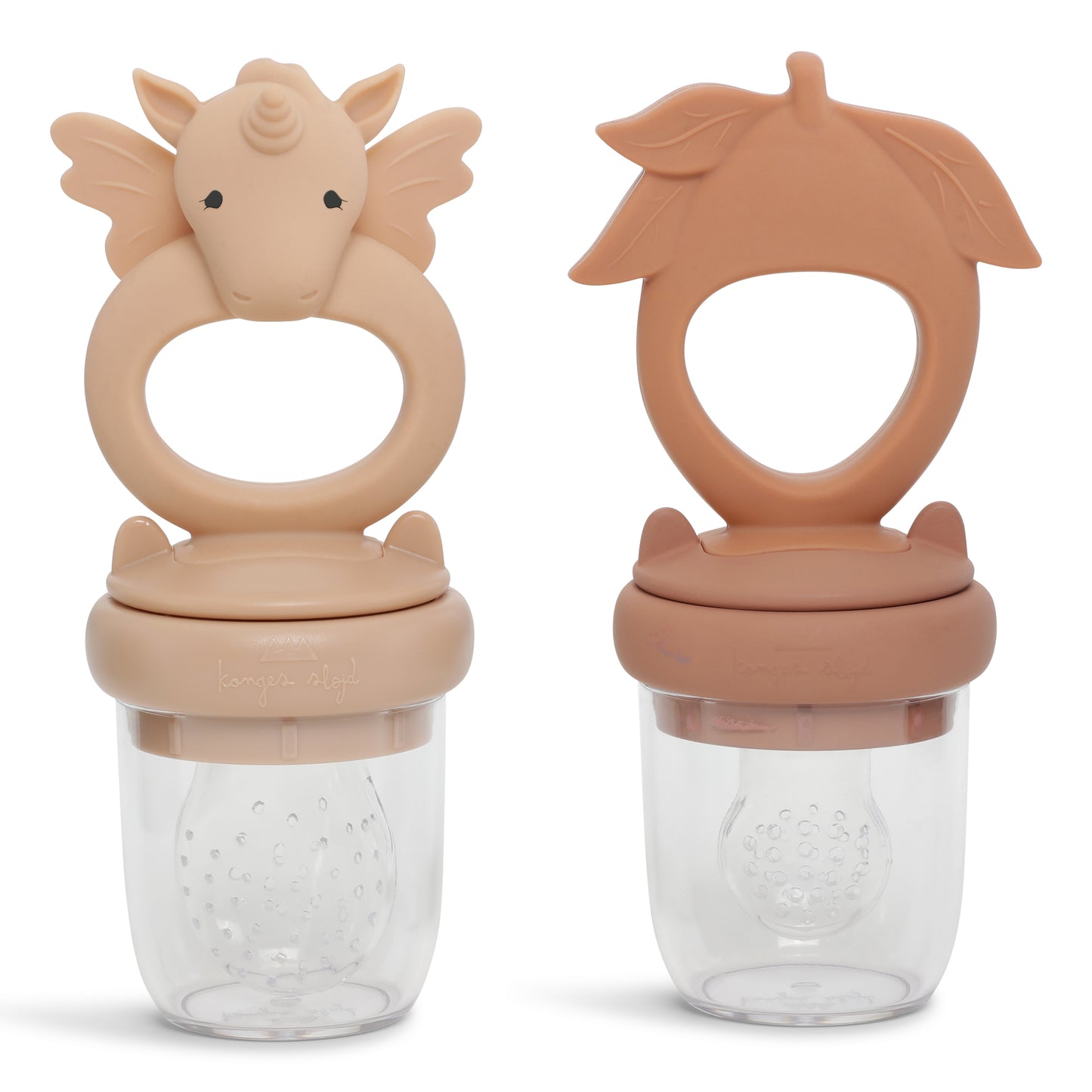 Load image into Gallery viewer, Silicone Fruit Feeding Pacifier Unicorn - ROSE SAND/BROWN CLAY
