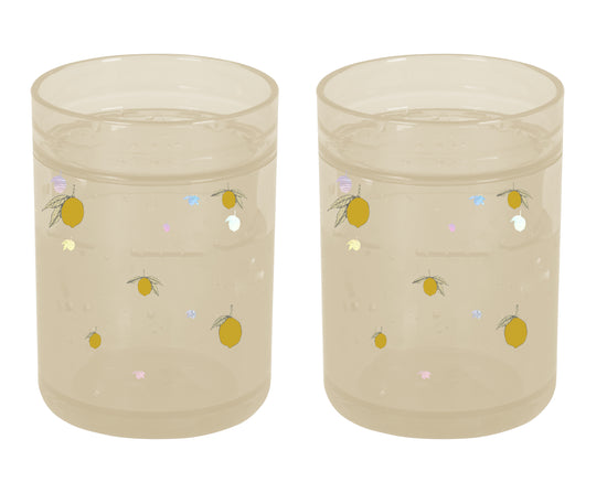 2 Pack Glitter Cups - Lemon