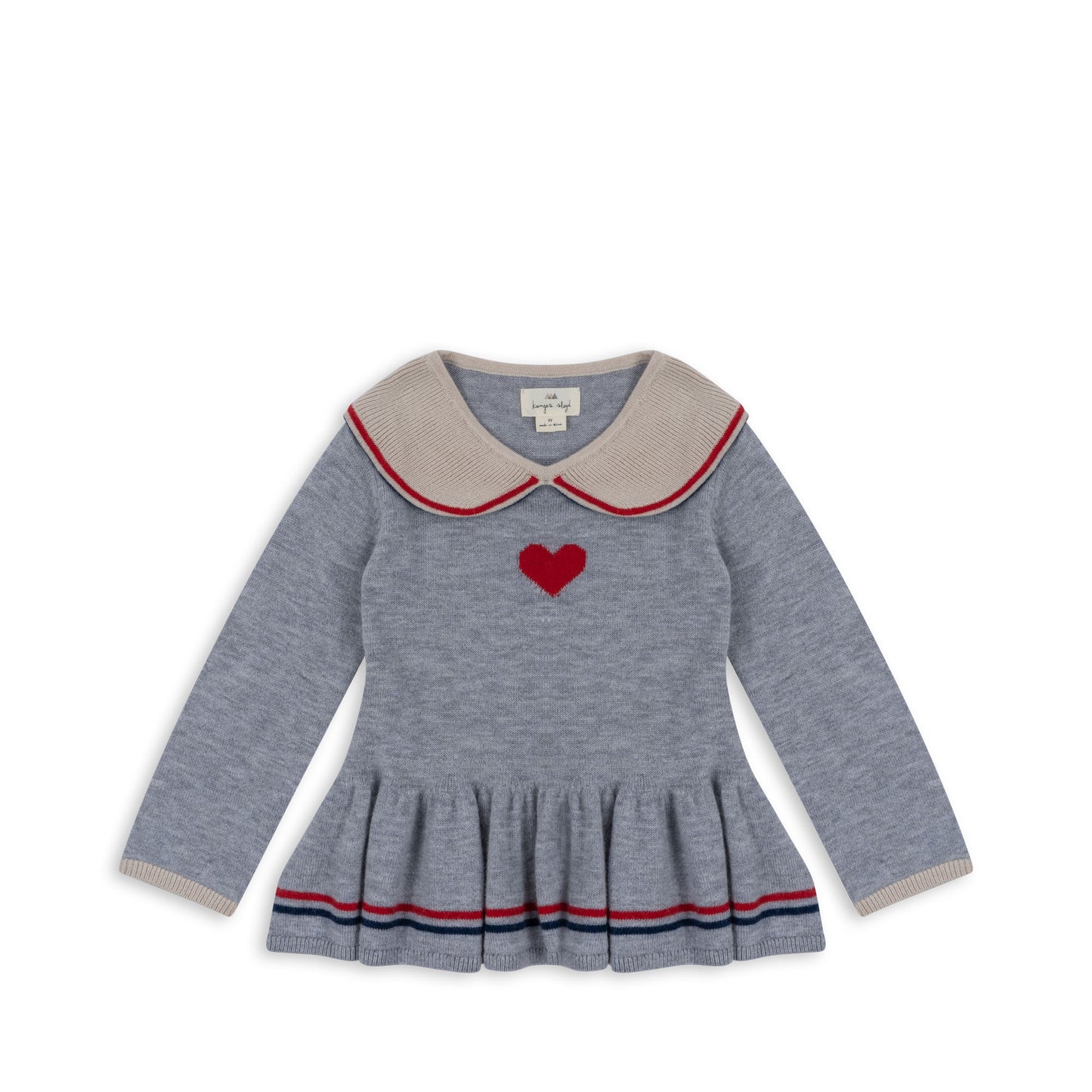 Load image into Gallery viewer, Maxime knit Collar Blouse - Heart stripe
