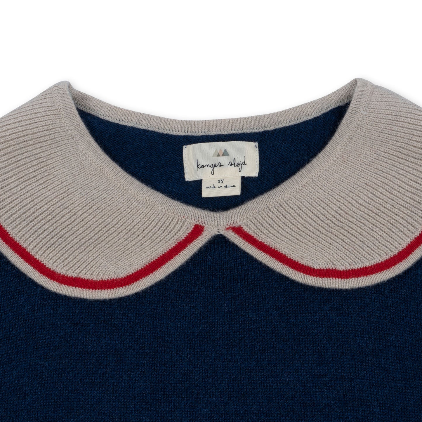 Maxime knit Collar Blouse - Navy peony