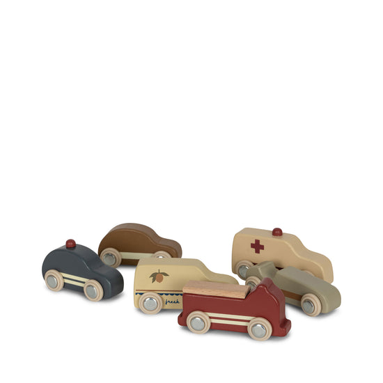 Load image into Gallery viewer, Wooden mini cars 9 pcs
