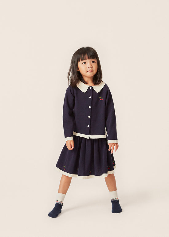 Load image into Gallery viewer, Venton Knit Skirt GOTs - Navy
