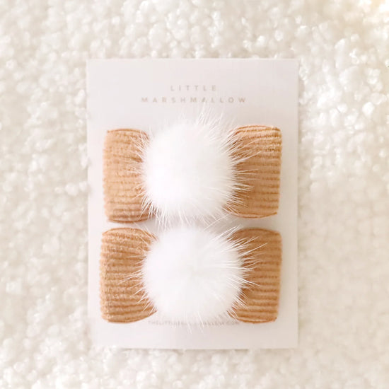 Petite Pigtail Set // Fluffy Reindeer