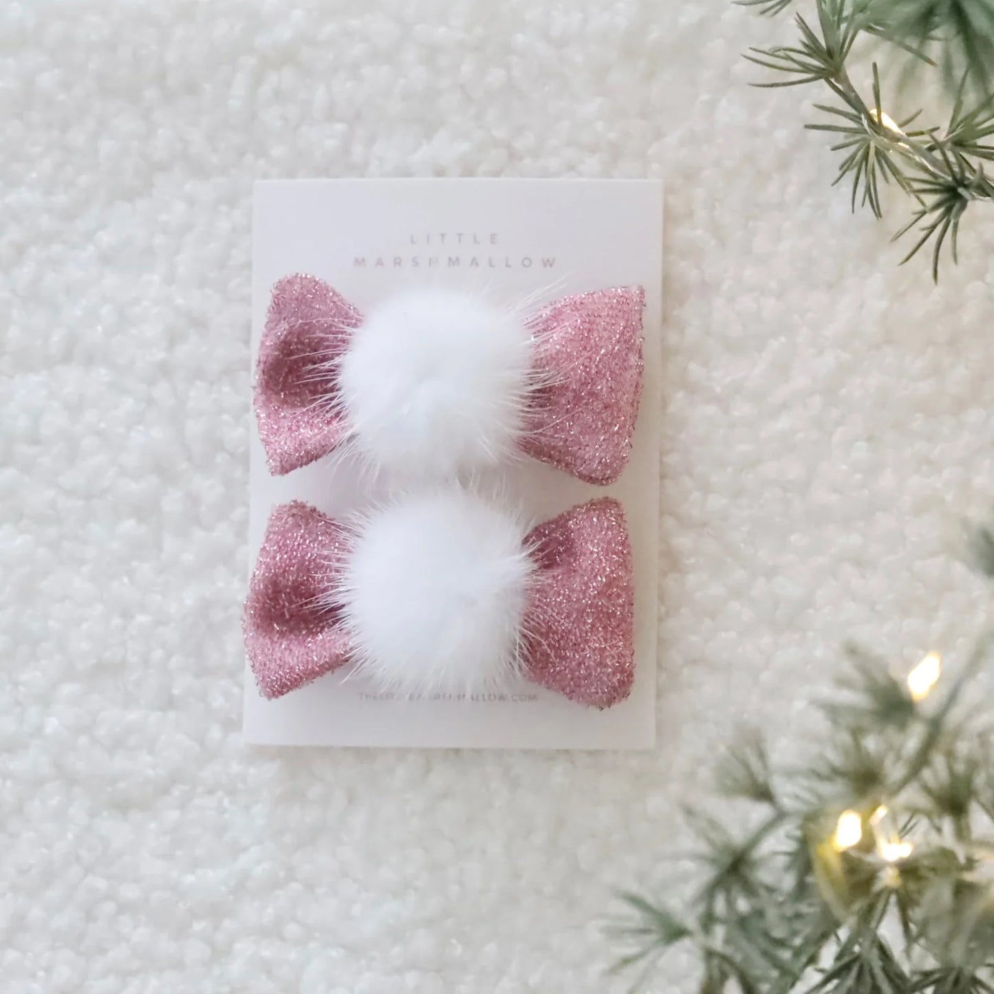 Petite Pigtail Set // Fluffy Tinsel Pink