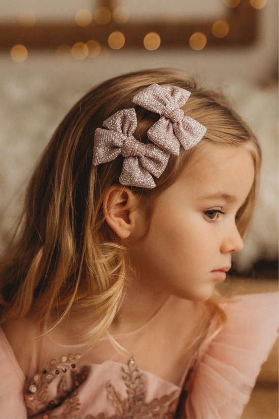 Petite Pinwheel Pigtail Bows | Fairy Dust