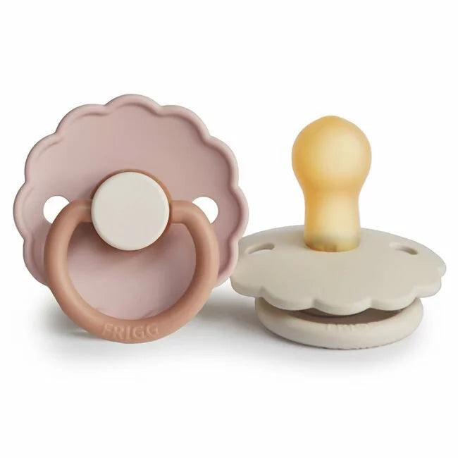 FRIGG Daisy Latex Pacifier Set - Biscuit/Cream