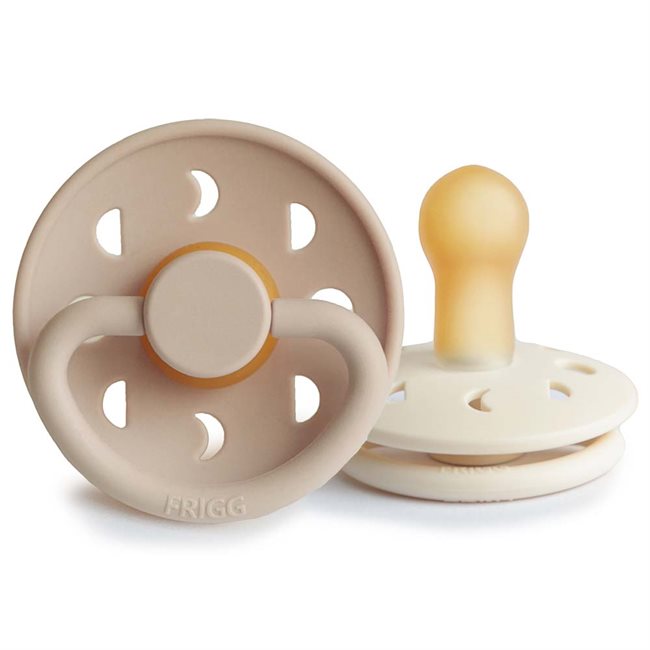 FRIGG Moon Phase Latex Pacifier Set - Cream/Croissant