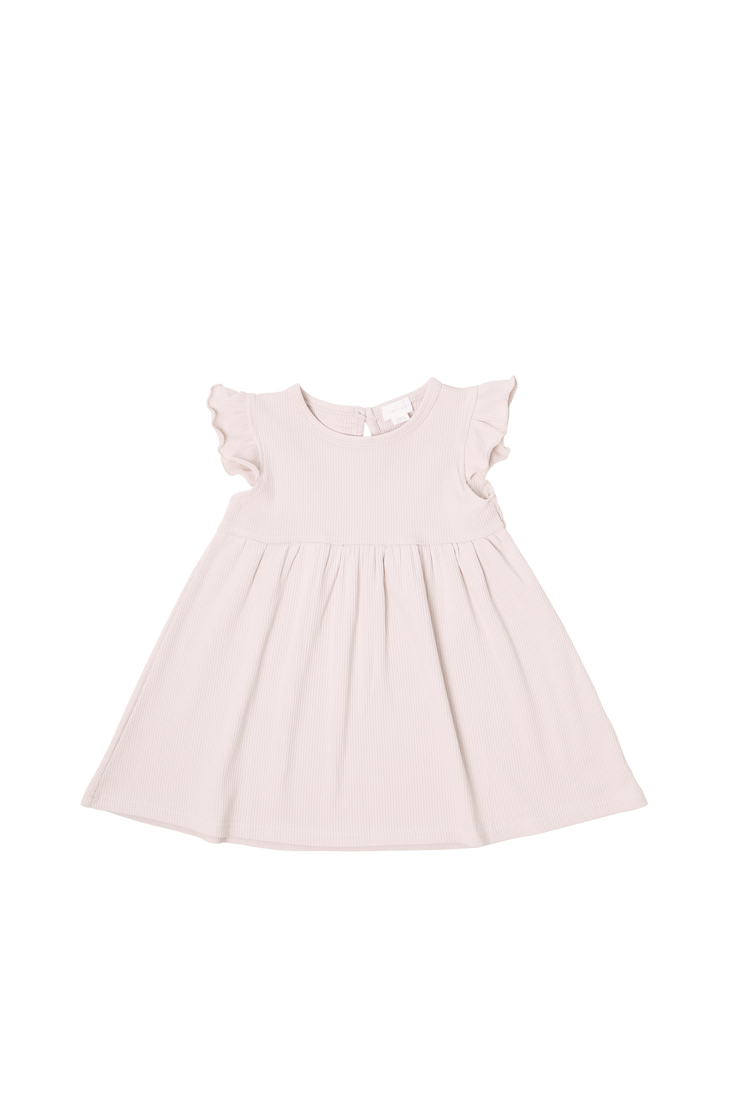 Organic Cotton Fine Rib Ada Dress - Sweet Pink
