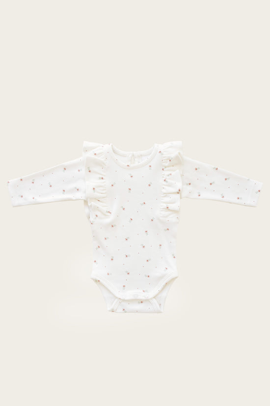 Organic Cotton Frill Bodysuit - Buttercup Floral