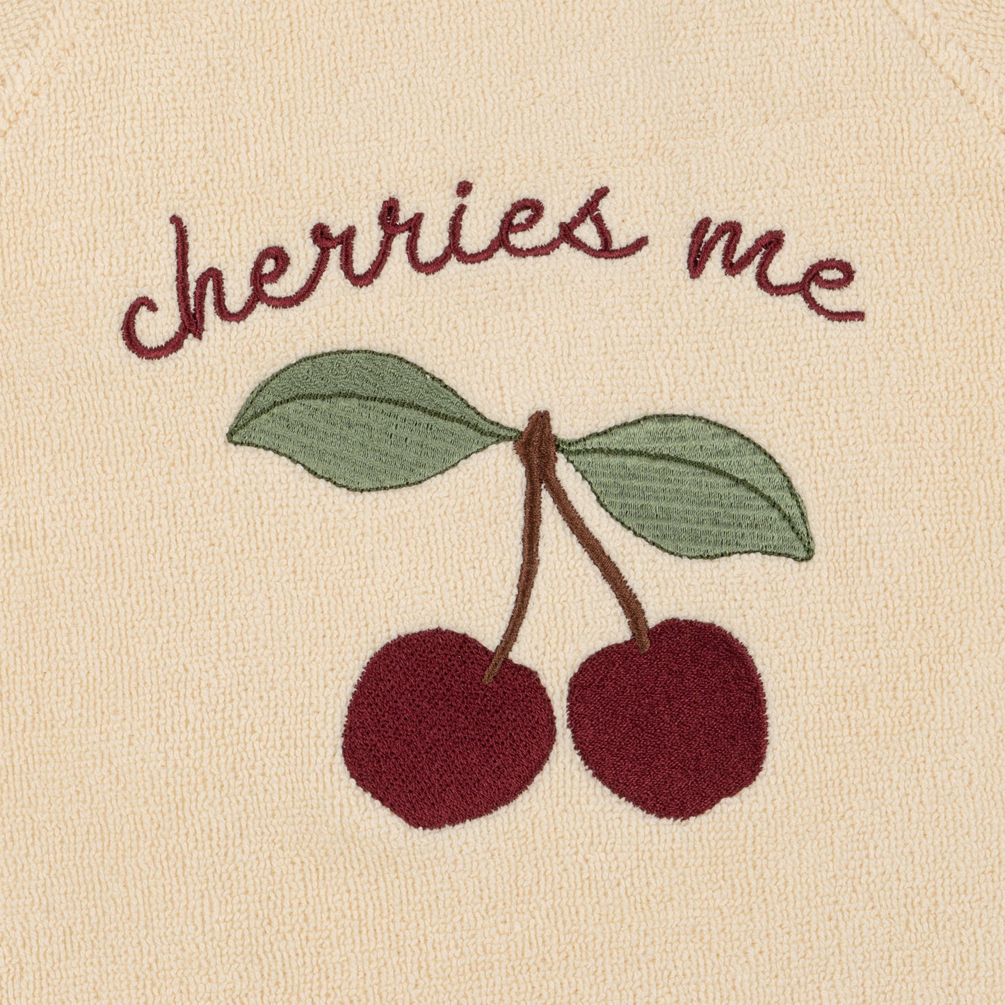 Terry Bathrobe Embroidery - Cherry