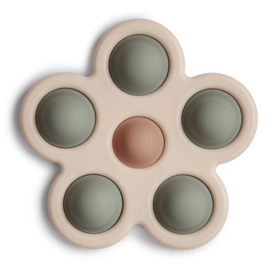 Load image into Gallery viewer, Mushie Flower Press Toy - Dried Thyme/Natural/Shifting Sand
