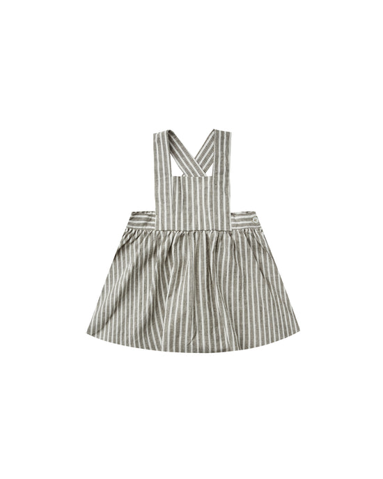 Load image into Gallery viewer, Pinafore Dress - Railroad Stripe
