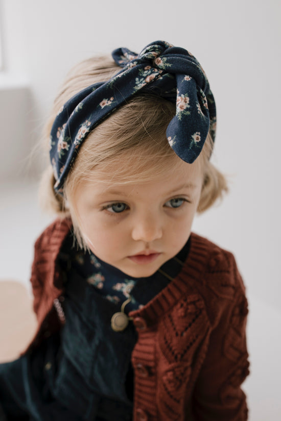 Load image into Gallery viewer, Organic Cotton Headband - Sapphire Floral
