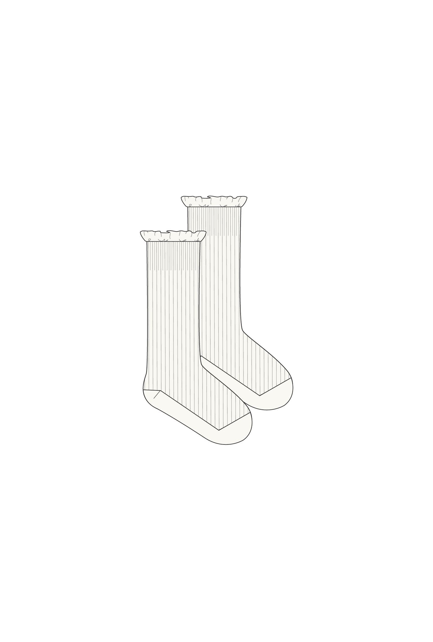 Load image into Gallery viewer, Frill Knee High Sock - Milk

