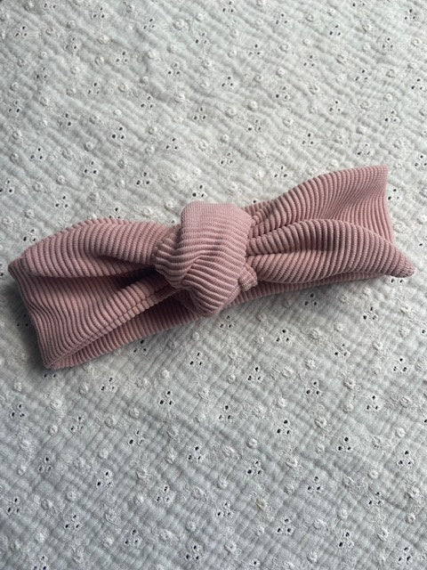 Rib fabric headband - Light pink